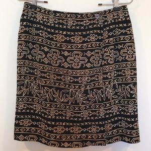 Printed Mini Wrap Skirt
